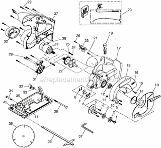 Page A Diagram and Parts List for  Ryobi