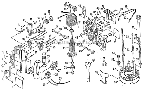 Page A Diagram and Parts List for  Ryobi Router