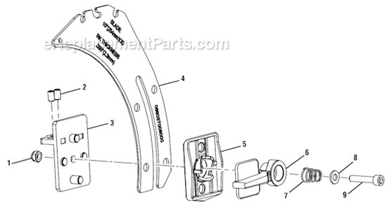 Page F Diagram and Parts List for  Ryobi Table Saw