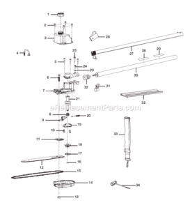 Part Location Diagram of 308010006 Ryobi Intermediate Boom Assembly