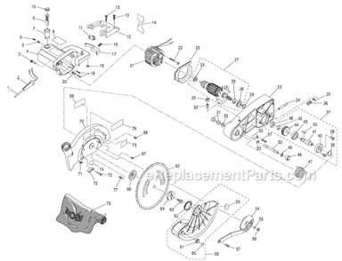 Part Location Diagram of 089100212903 Ryobi Warning Label