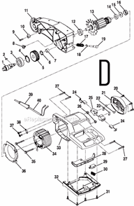 Page D Diagram and Parts List for  Ryobi