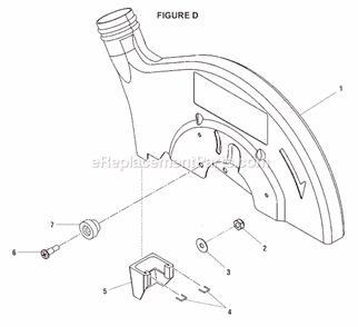 Page D Diagram and Parts List for  Ryobi Miter Saw