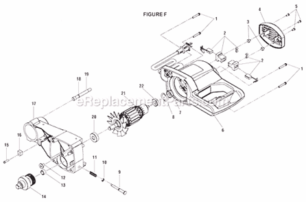 Page F Diagram and Parts List for  Ryobi Miter Saw