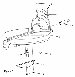 Page D Diagram and Parts List for  Ryobi Miter Saw