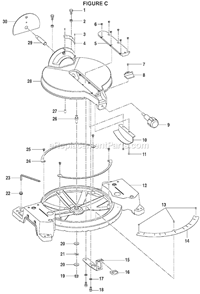 Page C Diagram and Parts List for  Ryobi Miter Saw