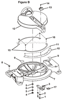 Page B Diagram and Parts List for  Ryobi Miter Saw