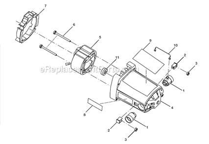 Figure F Diagram and Parts List for  Ryobi Miter Saw
