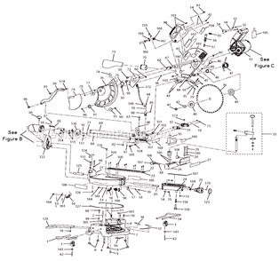 Page A Diagram and Parts List for  Ryobi Miter Saw