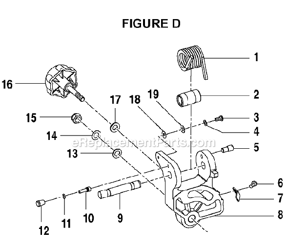 Page D Diagram and Parts List for  Ryobi Miter Saw