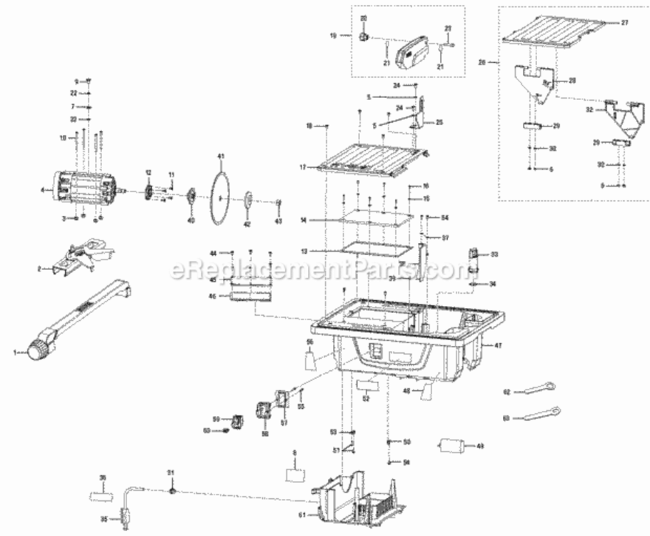 Page A Diagram and Parts List for  Ryobi Tile Saw
