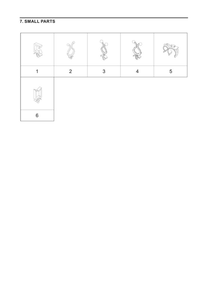 Small Parts Diagram and Parts List for A3-00 Samsung Dryer