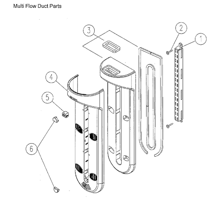 Duct Parts Diagram and Parts List for 11171215610  Kenmore Refrigerator