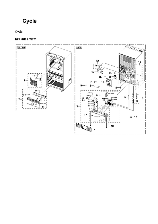 Cycle Parts Diagram and Parts List for AA-00 Samsung Refrigerator