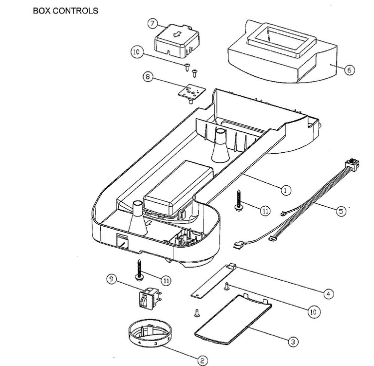 Controls Diagram and Parts List for 11171215610  Kenmore Refrigerator