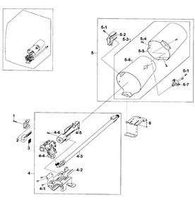 Heater Assy Diagram and Parts List for DV520AGP XAA-0002 Samsung Dryer