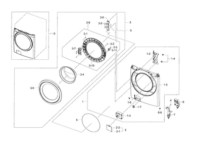 Part Location Diagram of DC61-02612E Samsung Frame