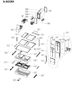 Inner Asy Diagram and Parts List for 11173049610  Kenmore Refrigerator