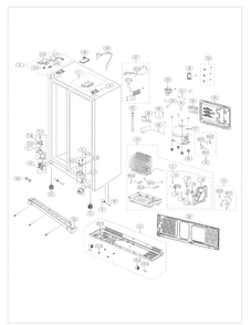 Cabinet Diagram and Parts List for XAA Samsung Refrigerator