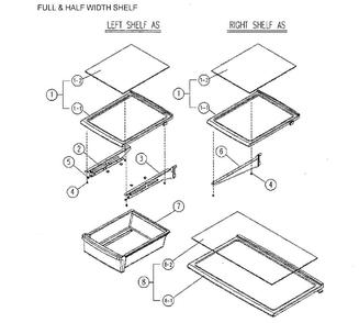 Shelf Diagram and Parts List for 11171219610  Kenmore Refrigerator