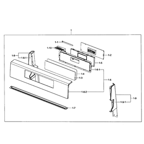 Control Box Diagram and Parts List for NX58F5300SS AA-00 Samsung Range
