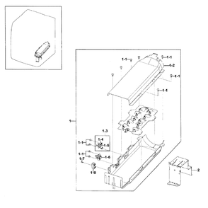 Heater Assembly Diagram and Parts List for DV511AER XAA-01 Samsung Dryer