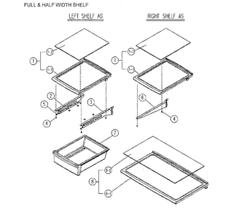 Shelf Diagram and Parts List for 11171212610  Kenmore Refrigerator