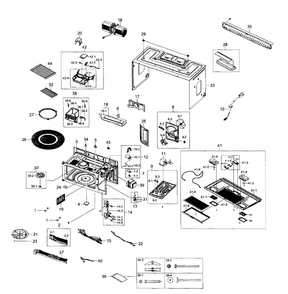 Part Location Diagram of DE63-00658A Samsung COVER-FRONT SUB;MODULAR4