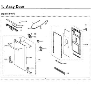 Part Location Diagram of DD81-02142A Samsung Outer Door