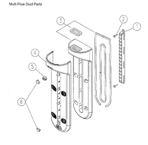 Duct Parts Diagram and Parts List for 11171219610  Kenmore Refrigerator