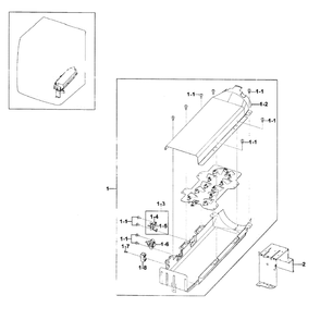 Heater Assembly Diagram and Parts List for DV511AER XAA-02 Samsung Dryer