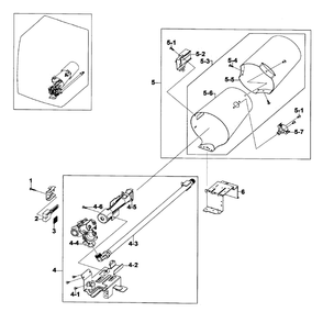 Heater Assembly Diagram and Parts List for DV520AGP XAA-02 Samsung Dryer