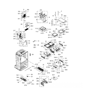 Fridge Diagram and Parts List for AA-0009 Samsung Refrigerator