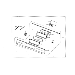 Part Location Diagram of DG96-00554A Samsung Ignition Switch Assembly