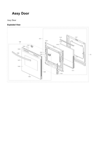 Door Assembly Diagram and Parts List for AA-00 Samsung Range