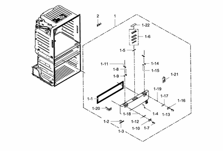 Flexzone Door Diagram and Parts List for AA-0009 Samsung Refrigerator
