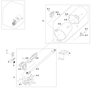 Heater Assy Diagram and Parts List for DV520AGP XAA-0001 Samsung Dryer