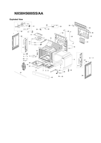 Main Assembly Diagram and Parts List for AA-02 Samsung Range