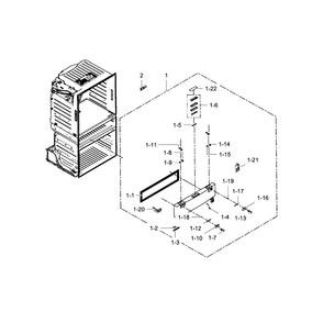 Flexzone Door Diagram and Parts List for AA-04 Samsung Refrigerator