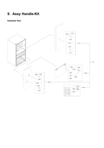 Handle Kit Parts Diagram and Parts List for AA-19 Samsung Refrigerator