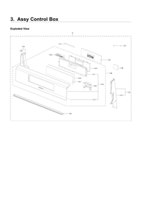 Control Box Assembly Diagram and Parts List for AA-03 Samsung Range