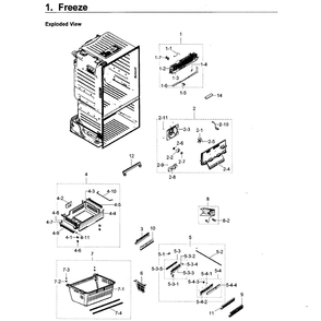 Freezer Diagram and Parts List for AA-09 Samsung Refrigerator