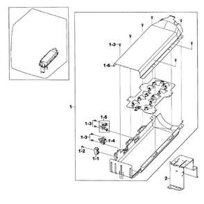 Heater Assembly Diagram and Parts List for DV520AEP XAA-02 Samsung Dryer