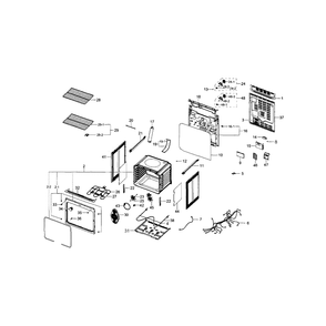 Main Assembly Diagram and Parts List for AA-02 Samsung Range