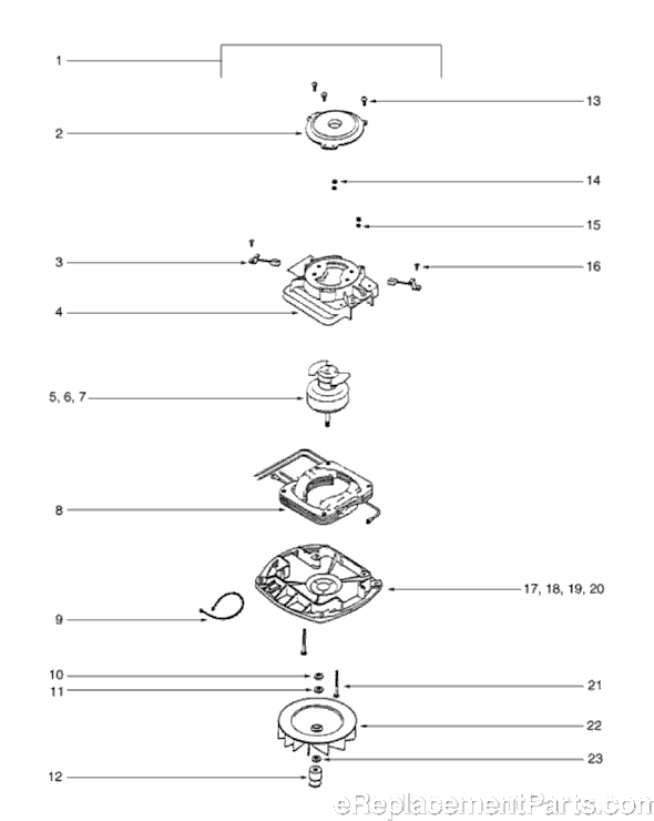 Page D Diagram and Parts List for  Sanitaire Upright Vacuum