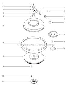 Page C Diagram and Parts List for SC6045A  Sanitaire Polisher Buffer