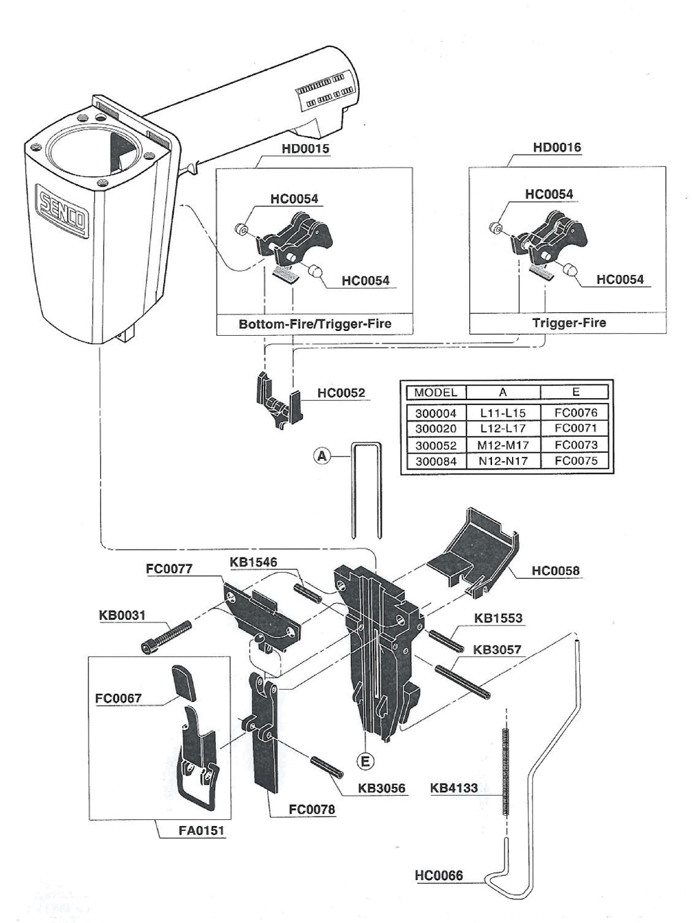 Diagram 1 Diagram and Parts List for 300084N Senco Nailer