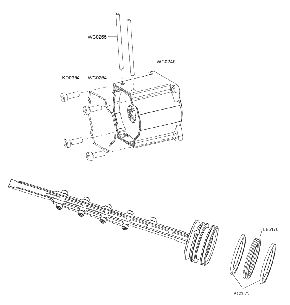 Fig-9 Diagram and Parts List for 10H0001N Senco Nailer