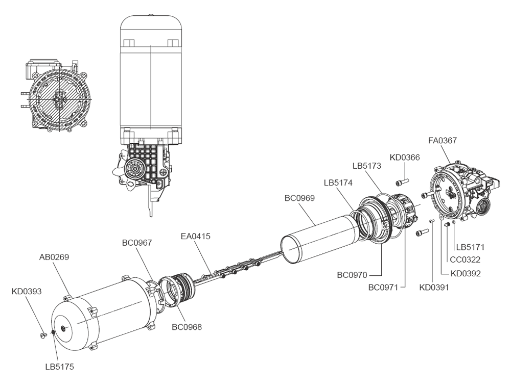 Fig-3 Diagram and Parts List for 10H0001N Senco Nailer