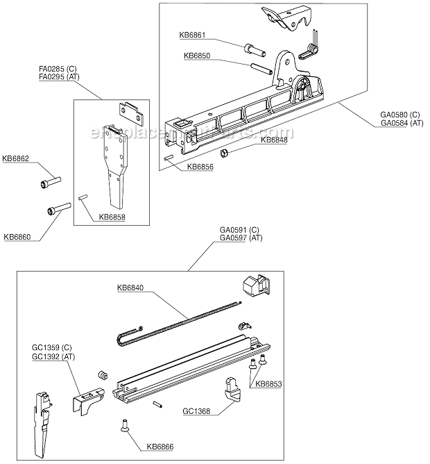 Page B Diagram and Parts List for  Senco Nailer